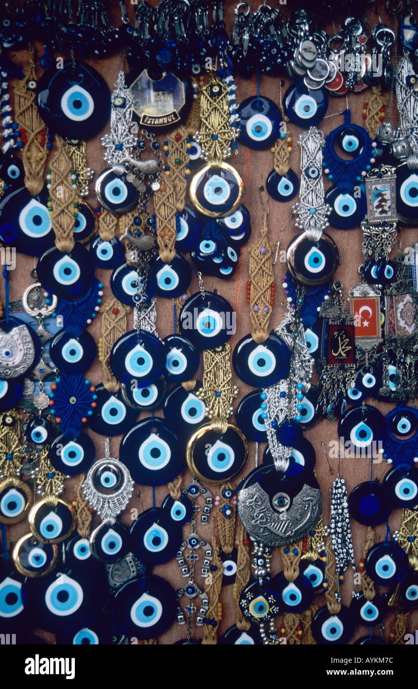 EVIL EYES FOR SALE IN ISTANBUL, TURKEY Stock Photo