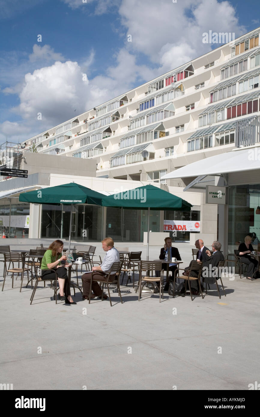The Brunswick 1970s shopping centre with flats revamped in 2006 located