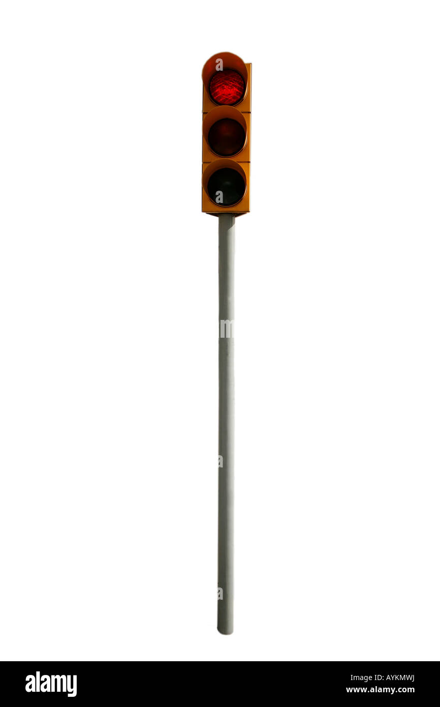 Red Street light Stock Photo Alamy