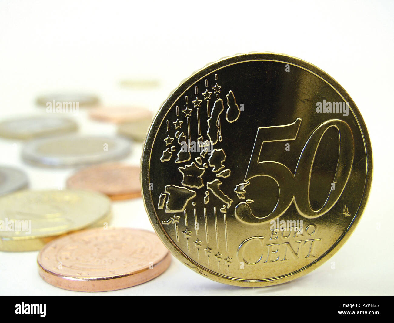Fuenfzig Euro Cent Stock Photo