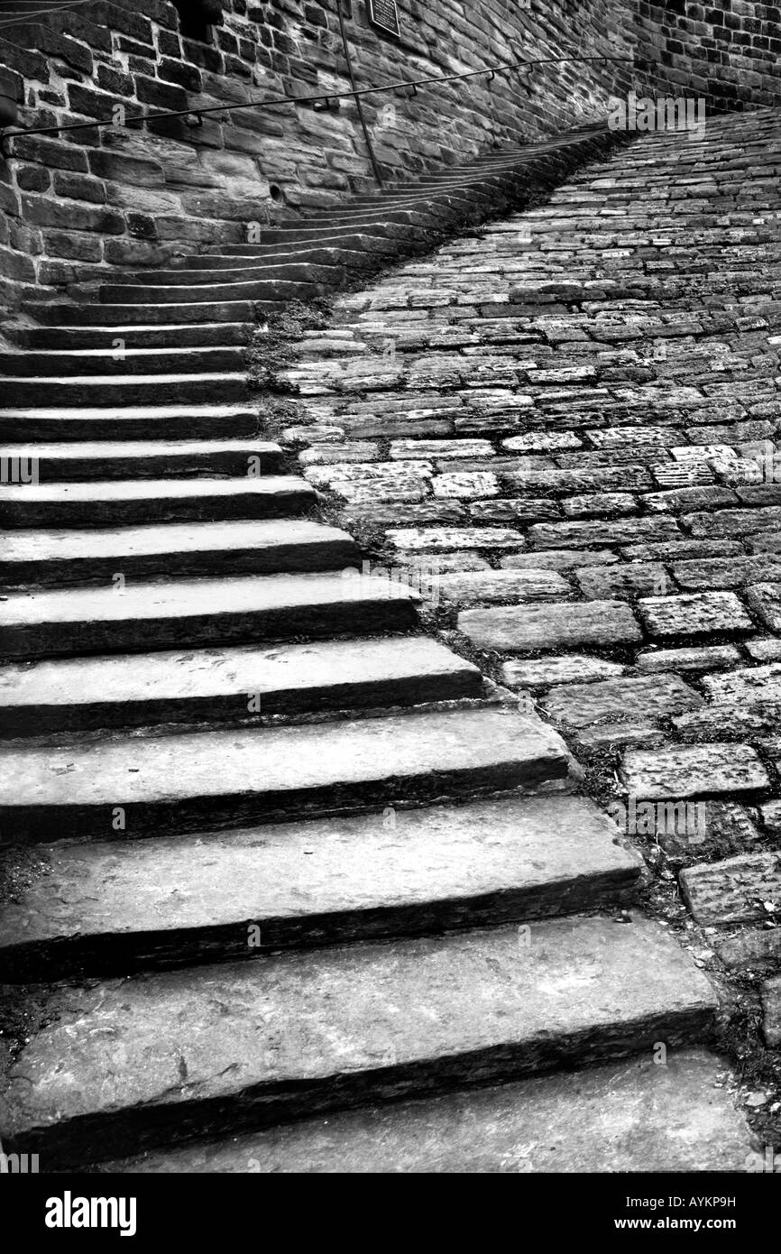 Steps to Whitby Abbey Stock Photo