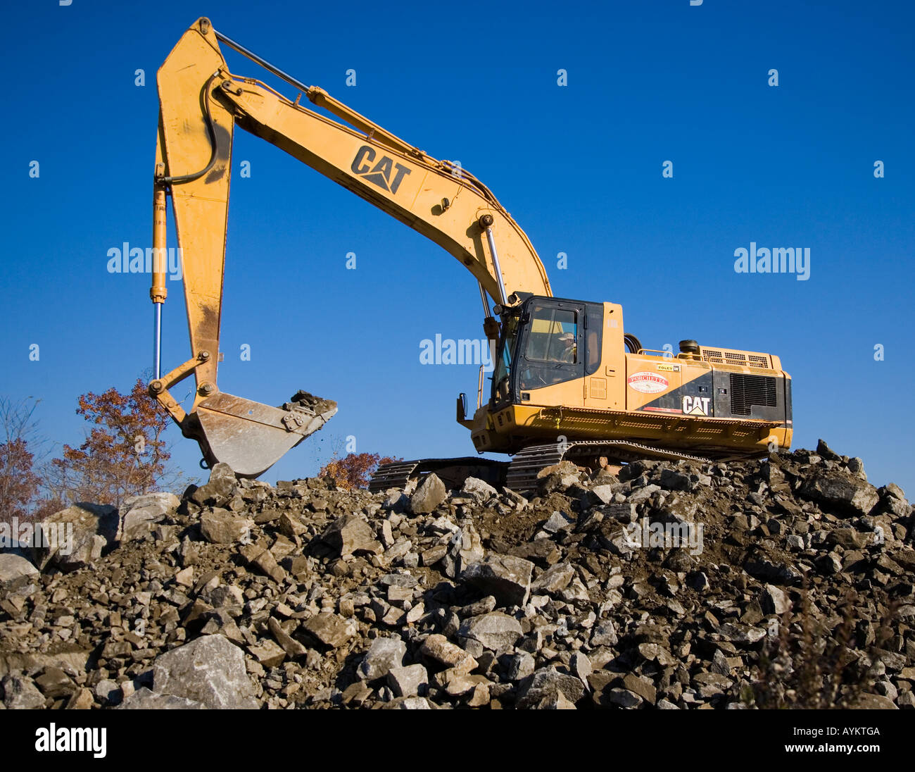 Earth mover at a construction site Stock Photo Alamy
