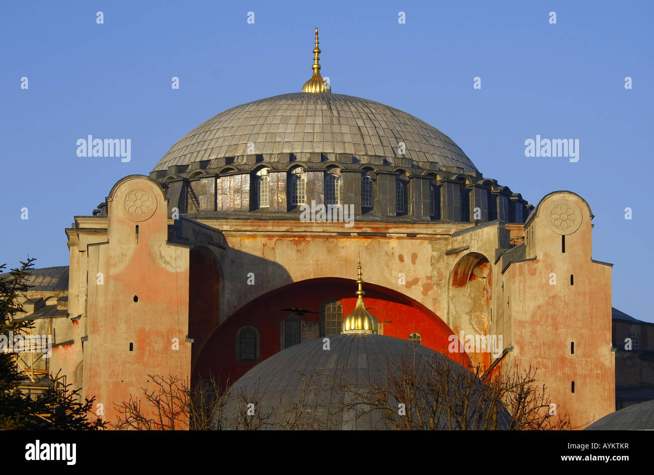 Hagia Sophia - St. Sophia - (Exterior) Ayasofya Istanbul, Turkey February, 2008 Stock Photo
