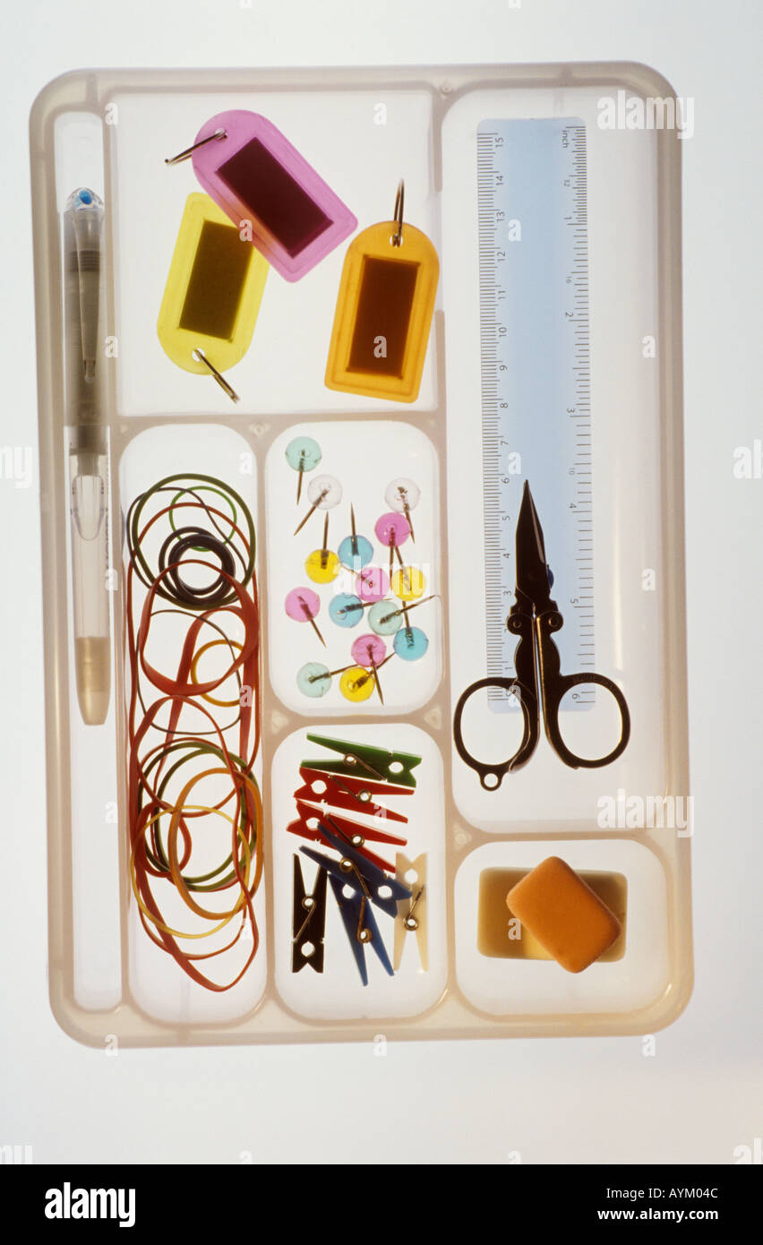 Desk drawer tidy Stock Photo Alamy