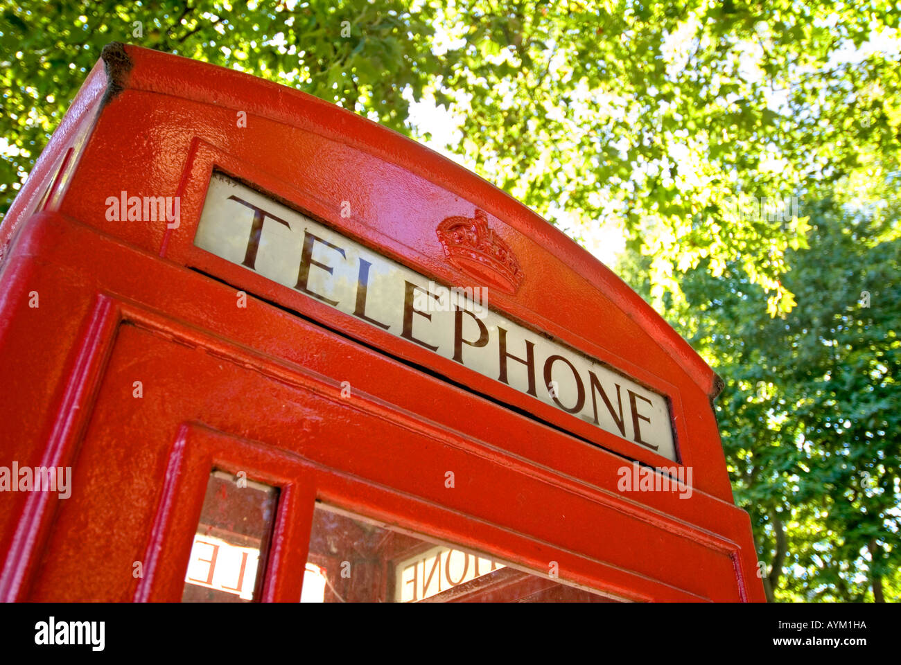 Traditional British phone box London Stock Photo