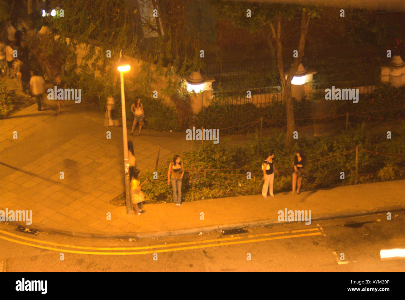 Street prostitution, Geylang, Singapore. Stock Photo