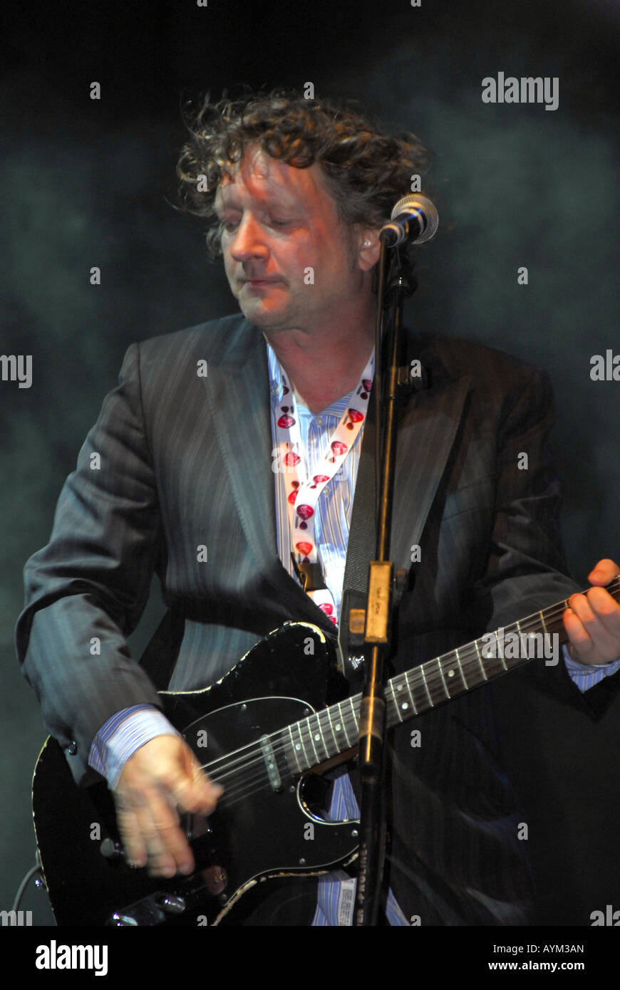 Musician Glen Tilbrook permforming live on stage at V Festival, Weston