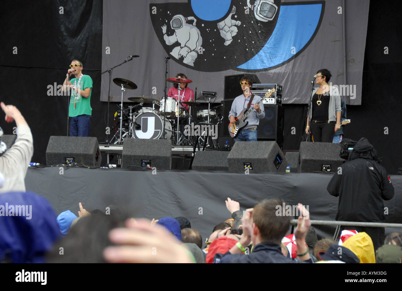 Pop act Just Jack performing live at V Festival, Weston Park, UK Stock
