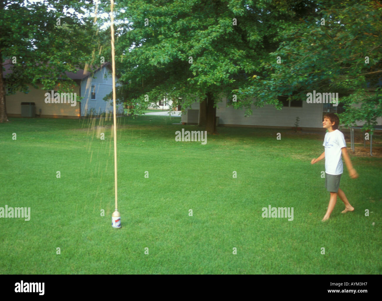 Mentos mints and diet cola experiment Stock Photo