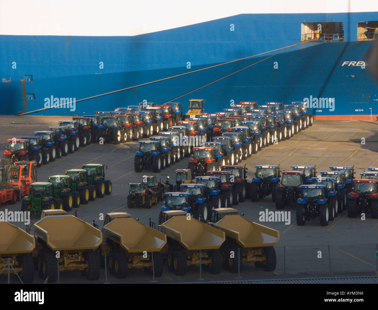 Southampton Docks UK import and export of vehicles agricultural