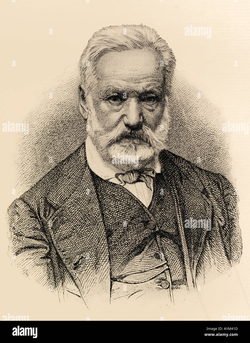 Victor Marie Hugo, 1802 - 1885. French poet, novelist and dramatist. Stock Photo