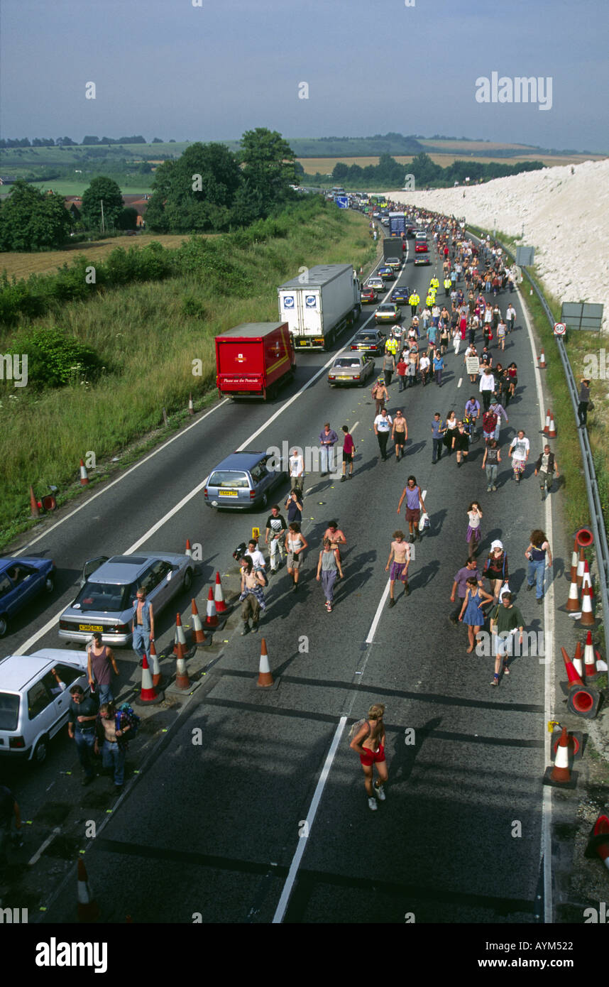 Road protest Twyford Down Hampshire England UK Stock Photo Alamy
