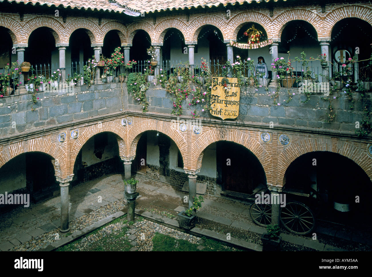 Residential Hostal los Los Marqueses Hotel Cuzco Peru Stock Photo