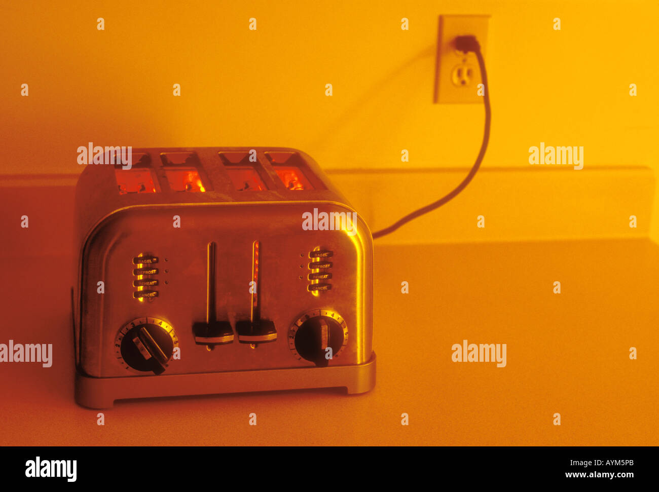 Toaster and electric heating wires Stock Photo Alamy