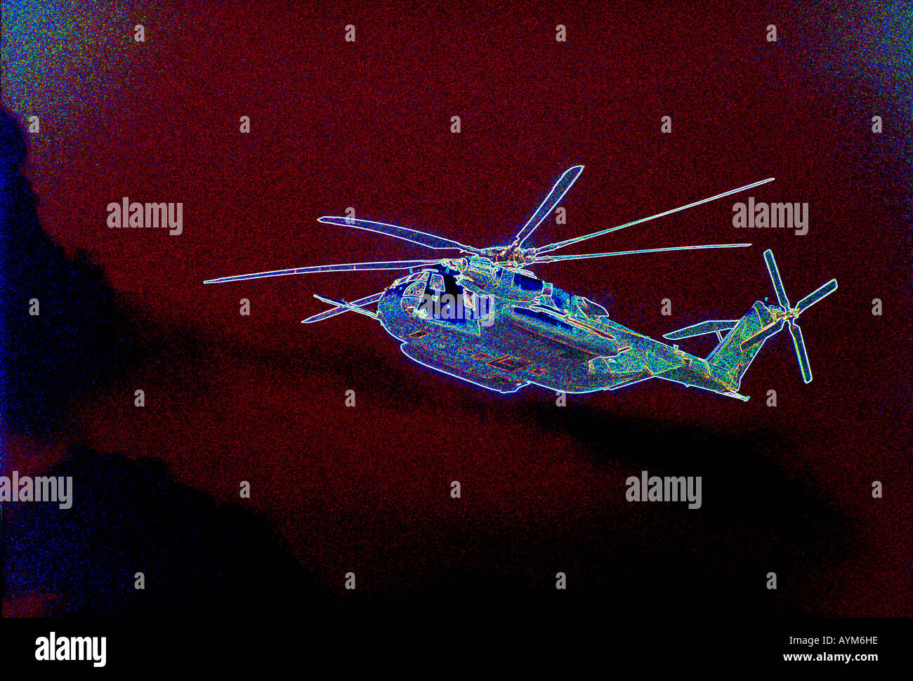 Sikorsky S-65 military helicopter Stock Photo