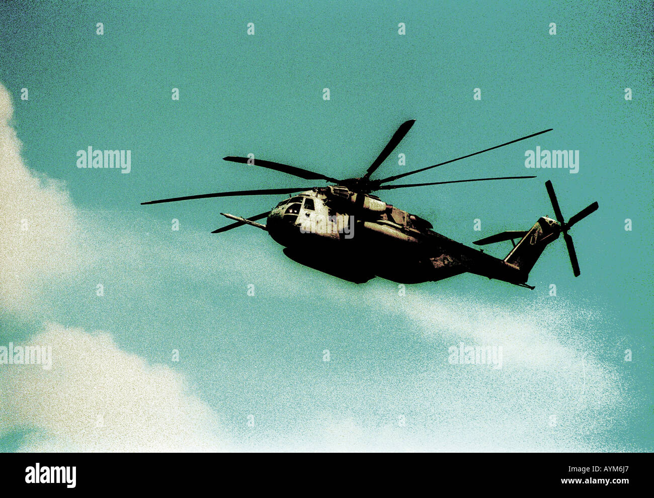 Sikorsky S-65 military helicopter Stock Photo
