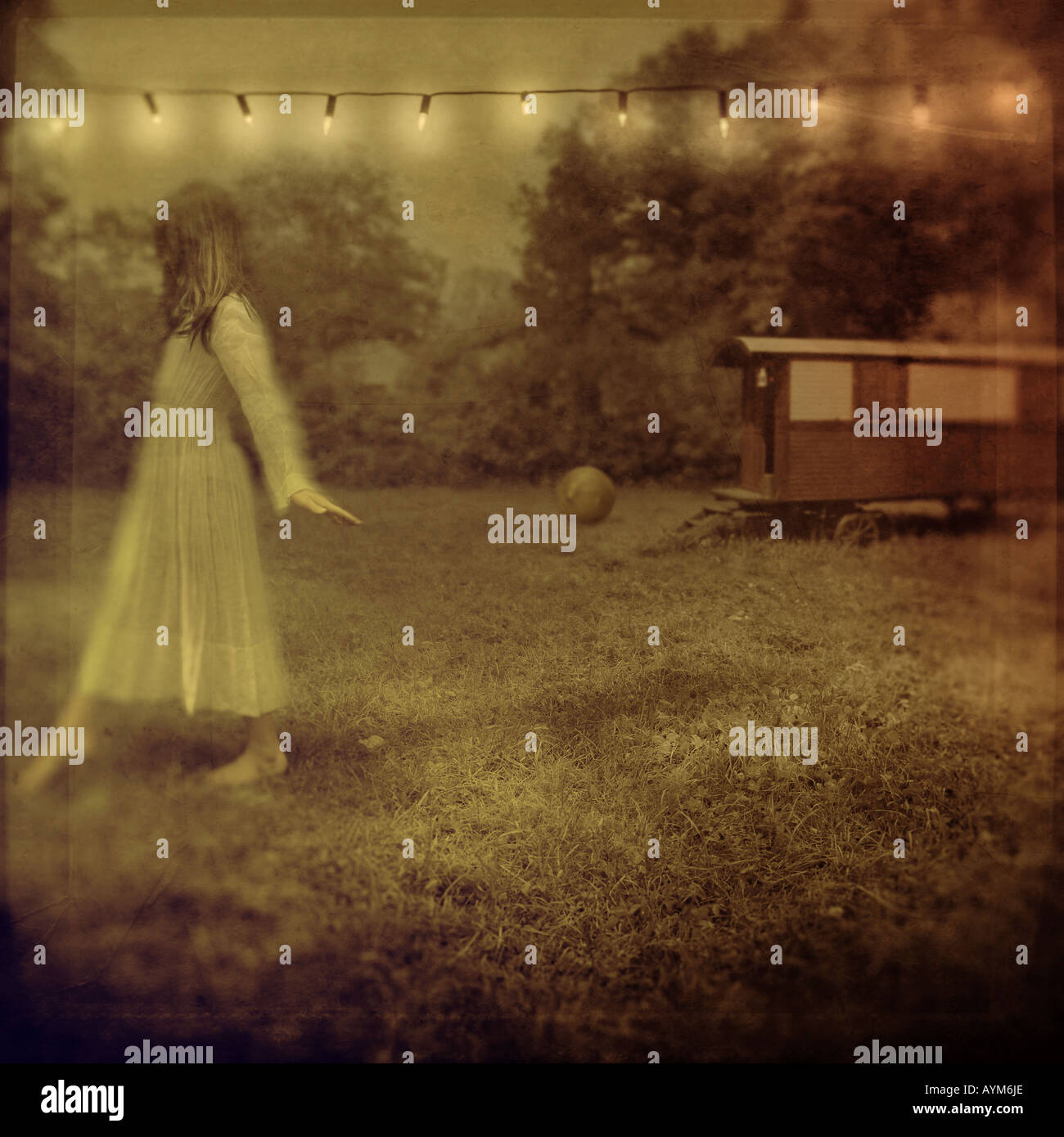 acrobat's training Stock Photo