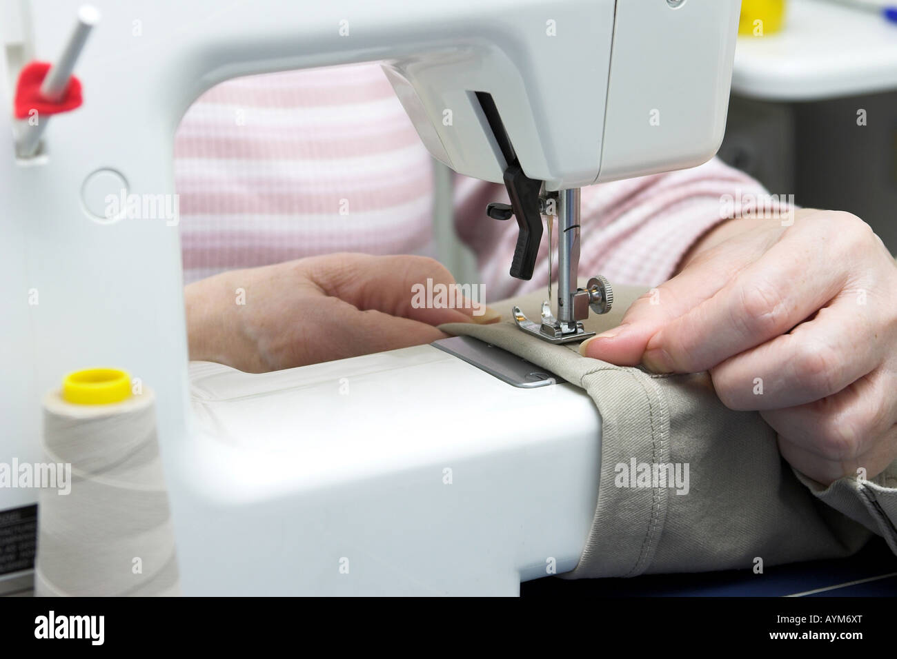 An electric sewing machine Stock Photo Alamy
