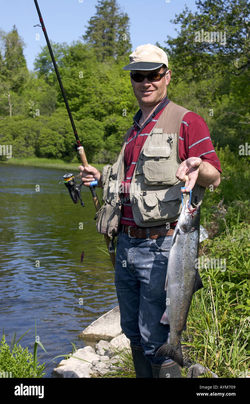 Large salmon caught by Fly Fishing on Cong River Ashford Castle