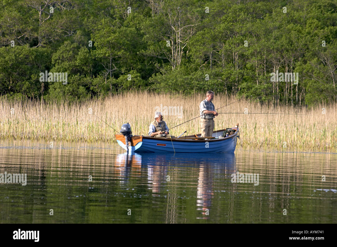 Fishing on Lough Corrib Cong Co Mayo Ireland Stock Photo - Alamy