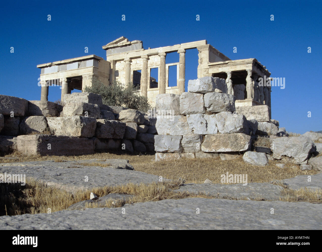The Erectheion on the Acropolis Athens Greece Stock Photo