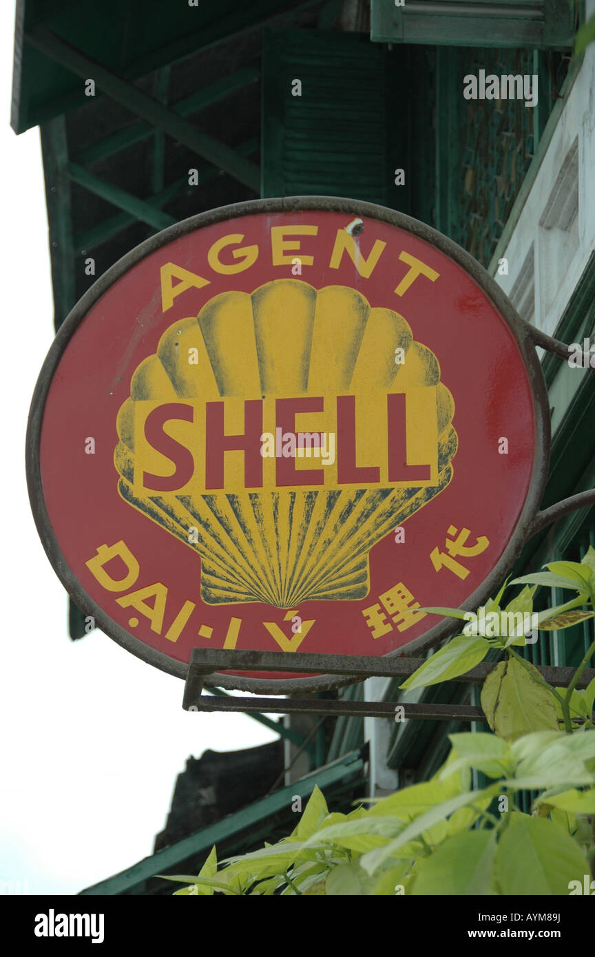 Very Nice Shell Gasoline Cast Iron Sign Advertising Dealer Display Sign 