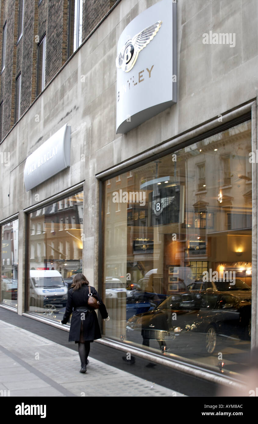 Jack Barclay Bentey showroom Berkeley Square Mayfair London W1 Stock