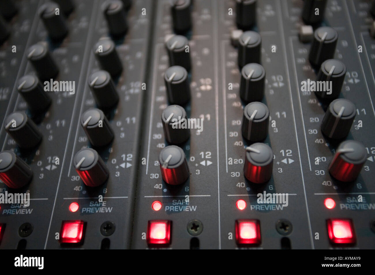 music mixer in a theater Stock Photo Alamy