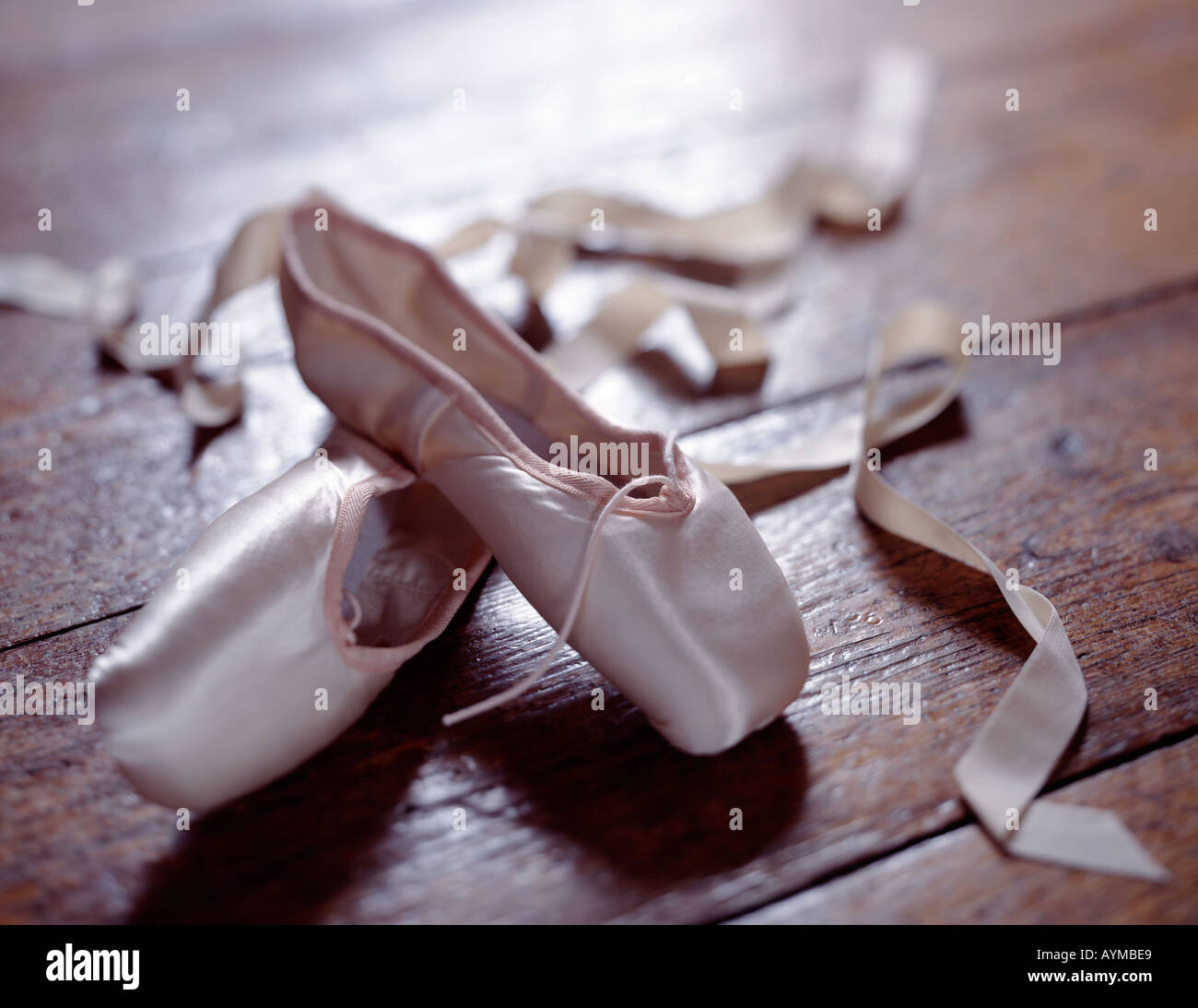 Pink Satin Ballet Shoes Stock Photo - Alamy