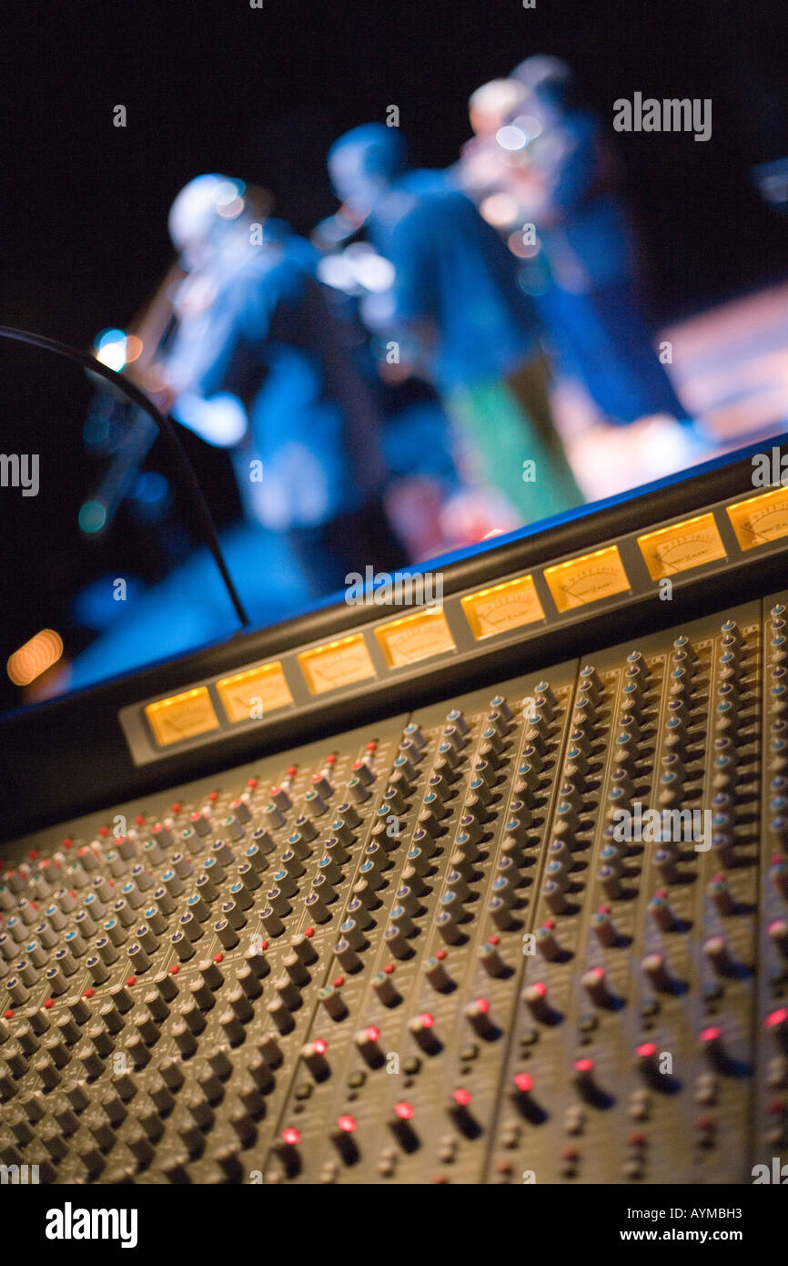 music mixer in a theater Stock Photo Alamy