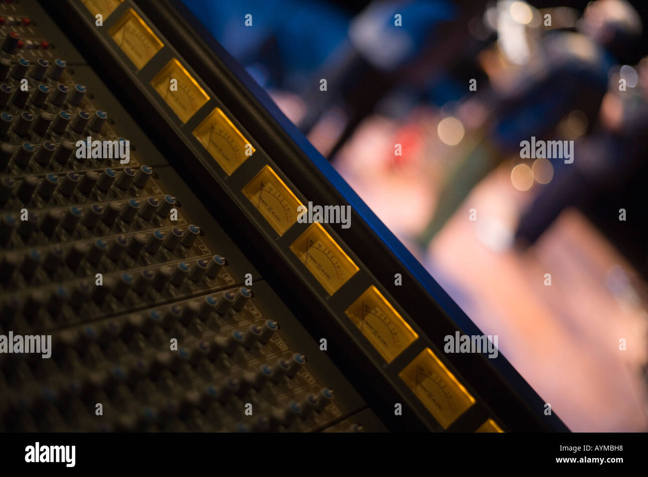 music mixer in a theater Stock Photo Alamy