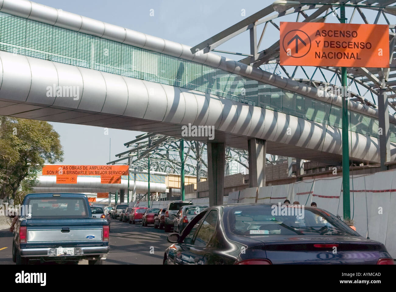 Approaching Mexico City airport by road Stock Photo Alamy