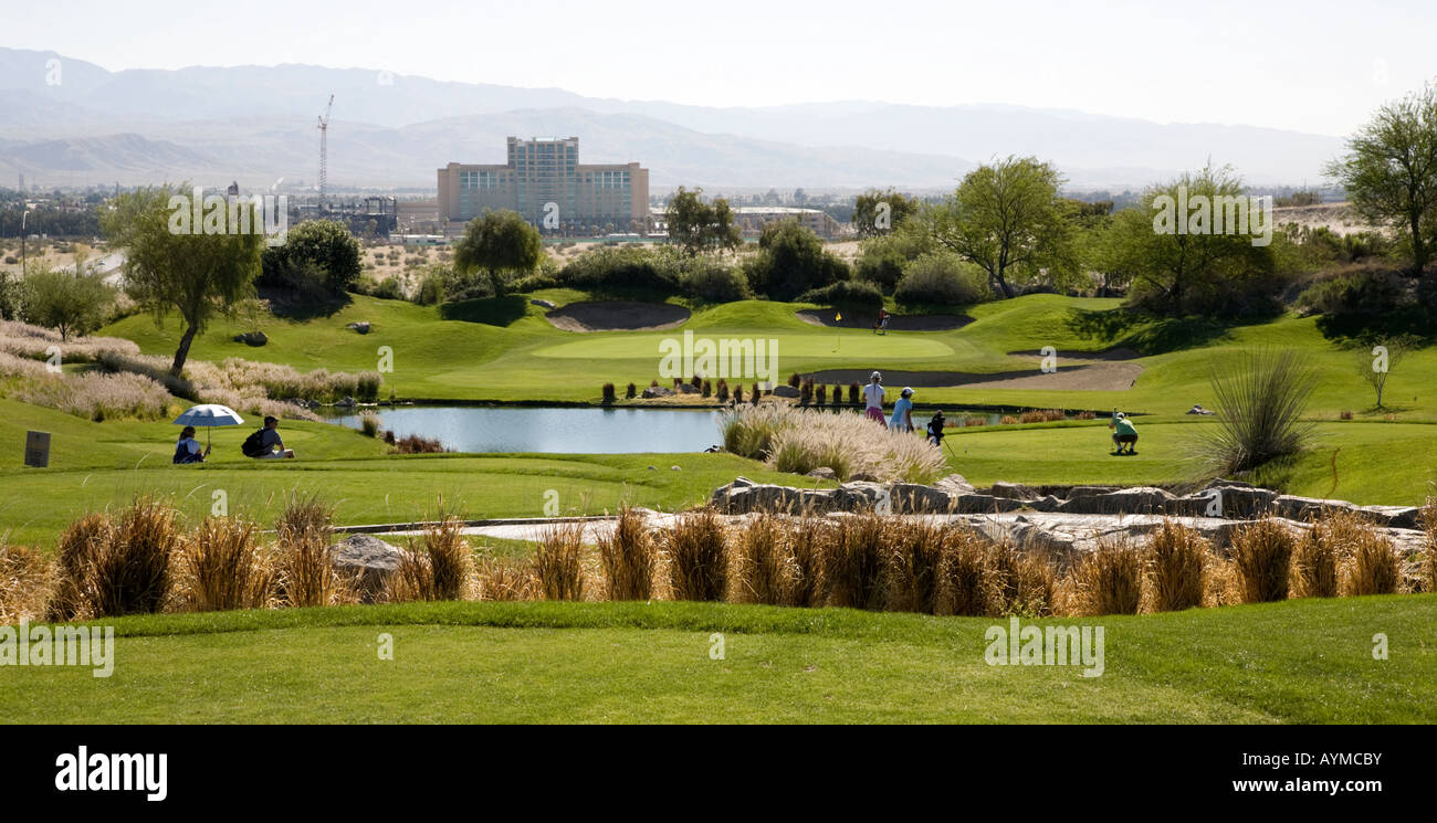 Gary Player Signature Golf Course Agua Caliente Casino Water Hazard Hotel Vacation Travel Gamble Gambling Indian Reservation Pal Stock Photo