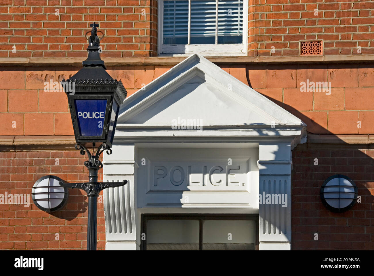 The iconic Blue Lamp outside Hornsey police station Stock Photo
