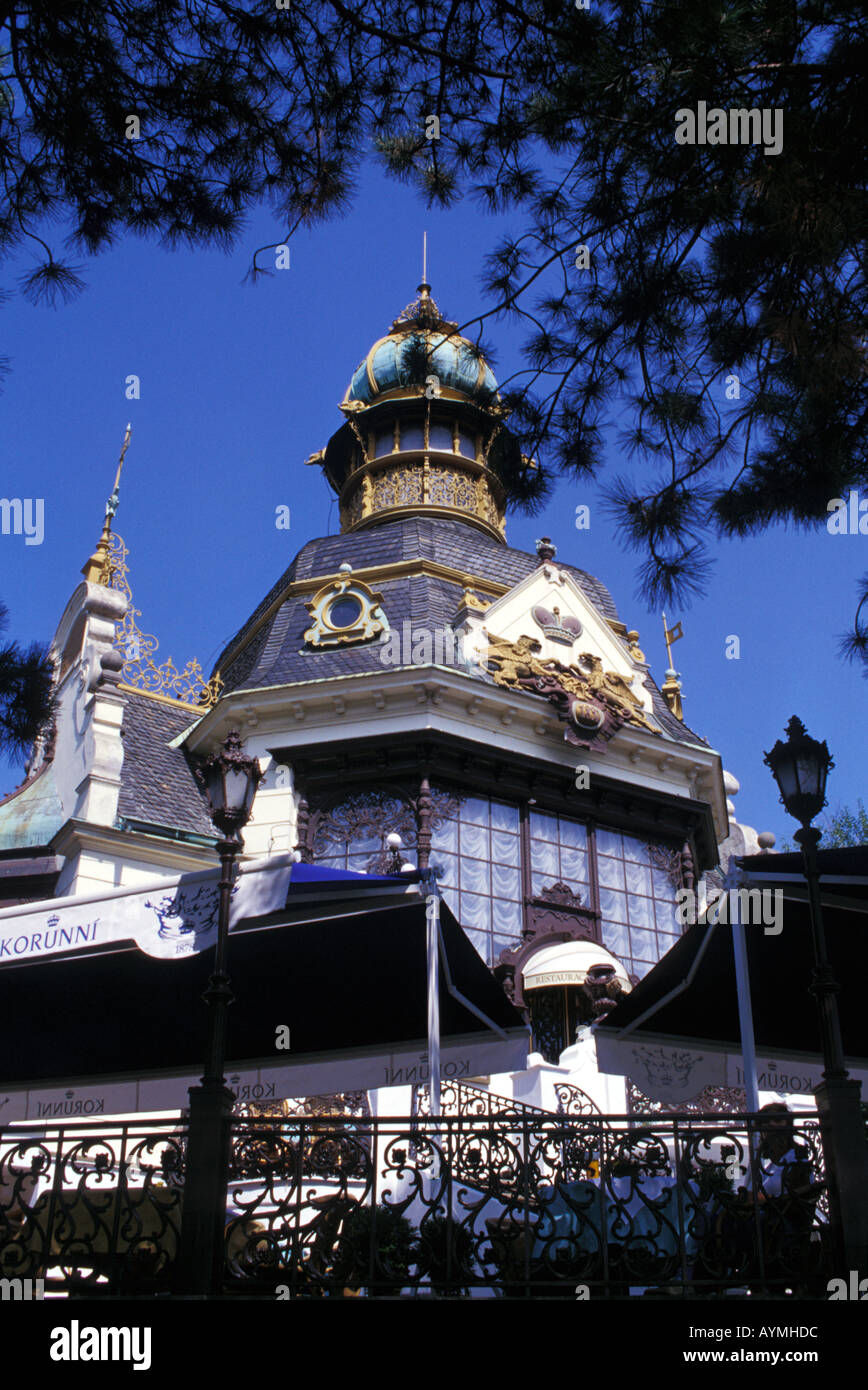 Czech Republic, Prague, Hanavsky Pavilion in Letna Park Stock Photo