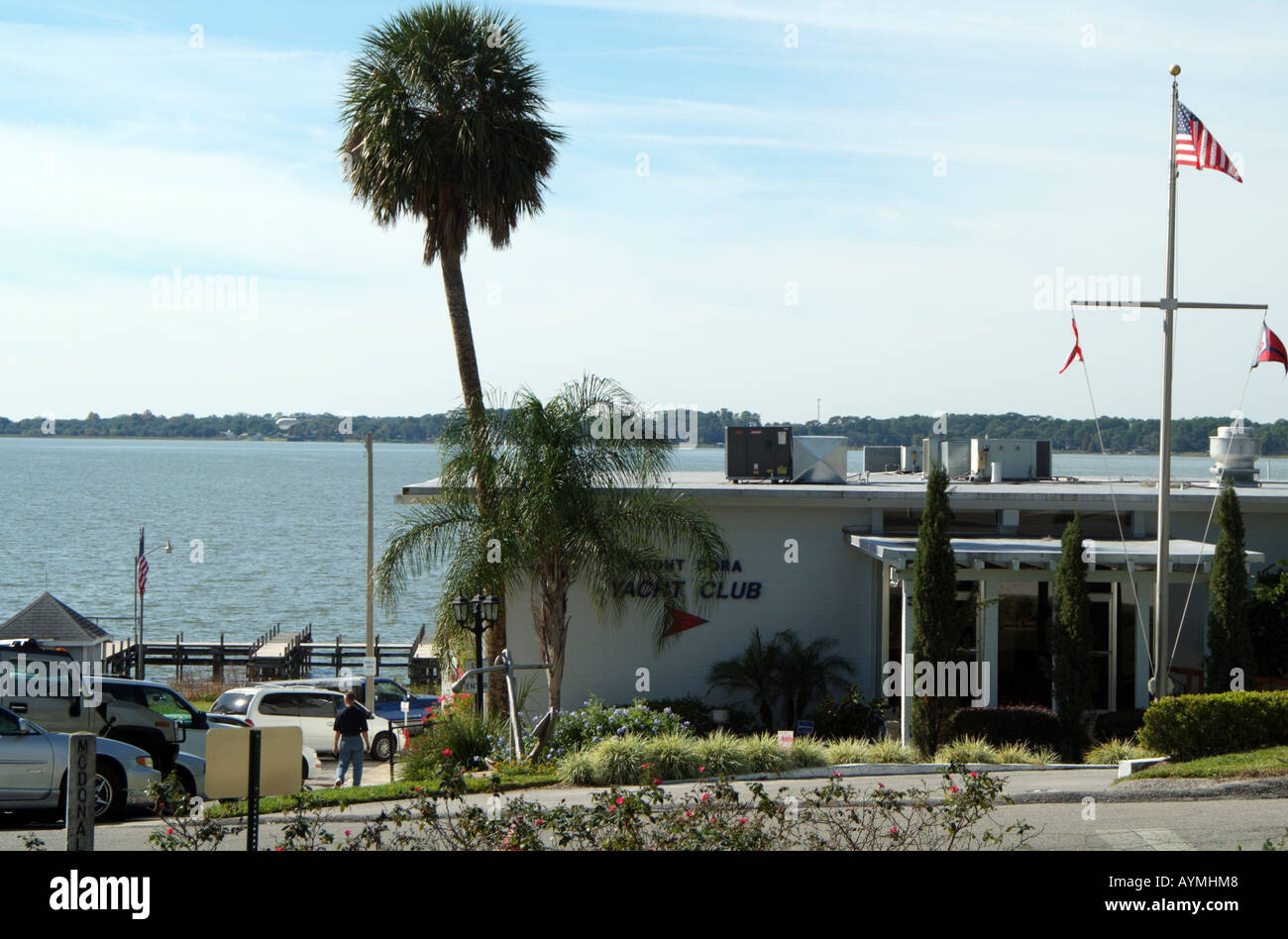 Mount Dora Yacht Club on Lake Dora Florida USA Stock Photo Alamy