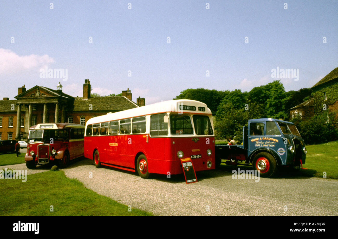 Cheshire Macclesfield Adlington Hall transport vintage buses and lorry