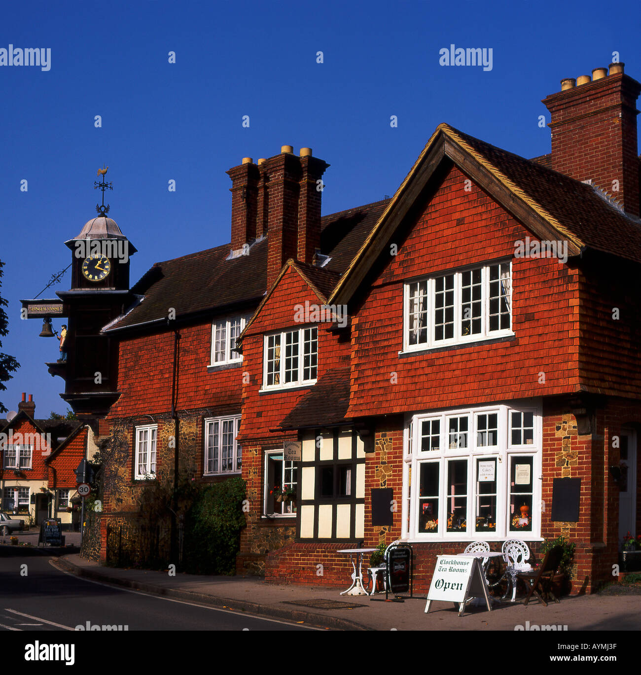 Clockhouse Tearooms at Abinger Hammer in Surrey, England Stock Photo