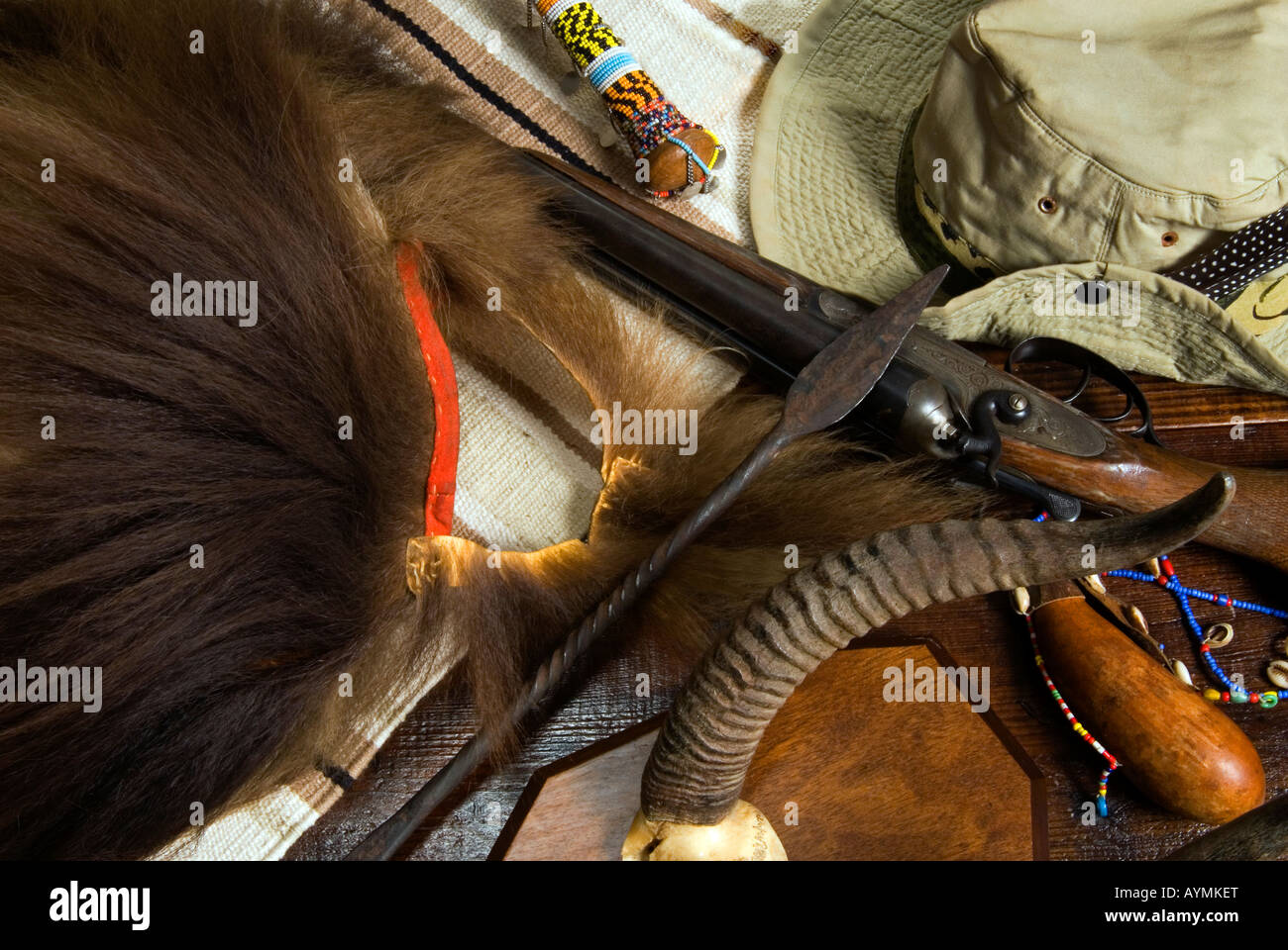 Big Game Hunting and Trophies Stock Photo
