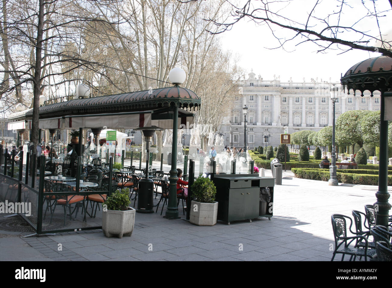 Royal Palace Madrid Spain Plaza de Oriente Stock Photo