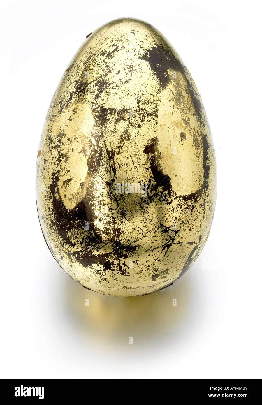 gold leaf chocolate egg Stock Photo