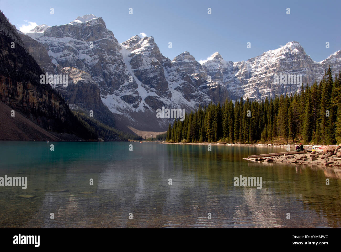 Moraine Lake Banff National Park Rockies Alberta Canada Stock Photo