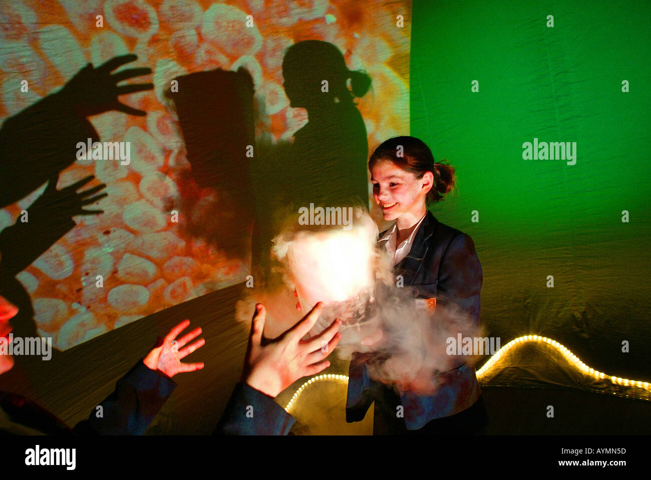 Bristol Grammer School pupils learning about the stomach *EDITORIAL USE ONLY* Stock Photo