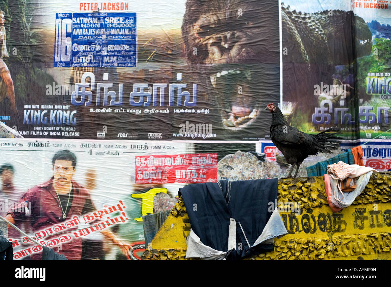 Film posters in Chennai Stock Photo