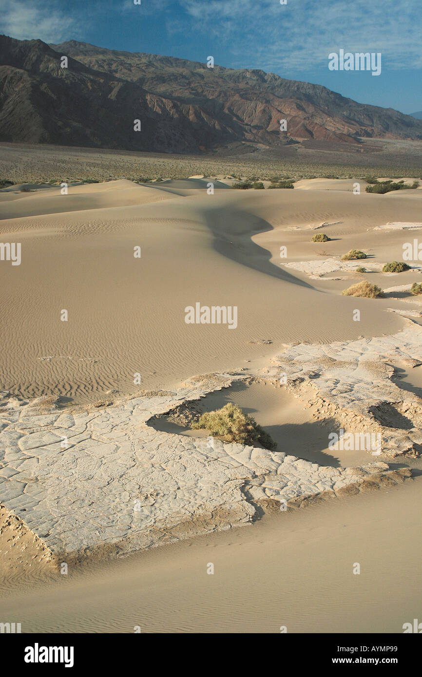 Duenen und Berge Death Valley USA Stock Photo