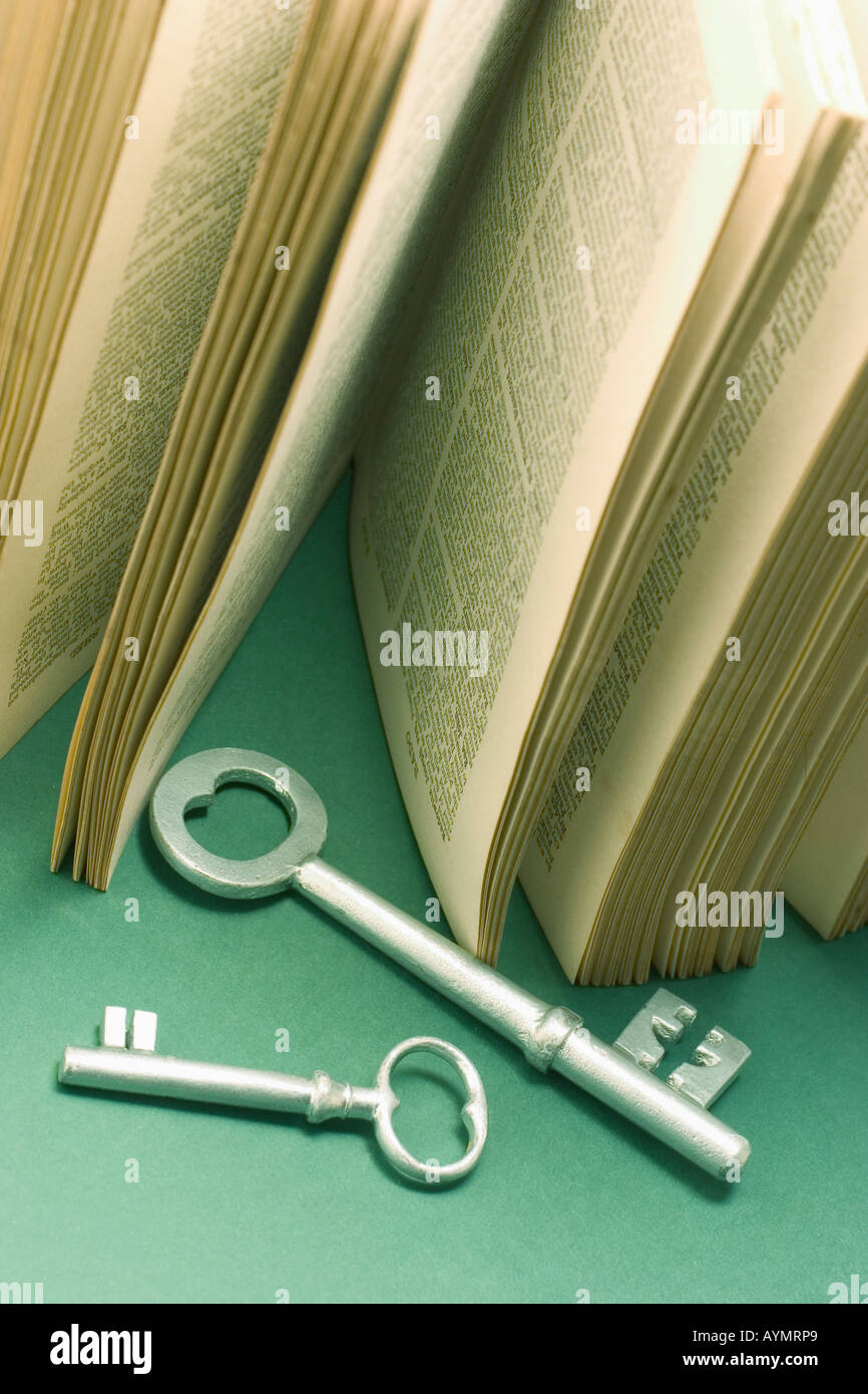 Skeleton Keys and Book Stock Photo Alamy