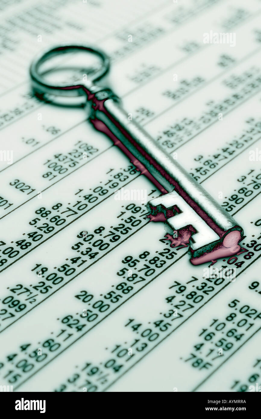 Skeleton Key On Share Price List Stock Photo Alamy skeleton-key-on-share-price-list-stock-photo-alamy