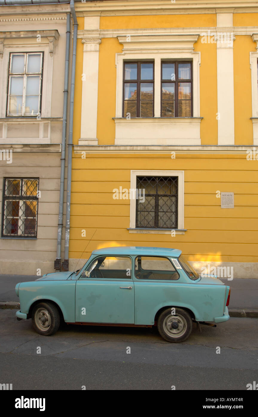 Trabant in the Castle area of Budapest Hungary Stock Photo