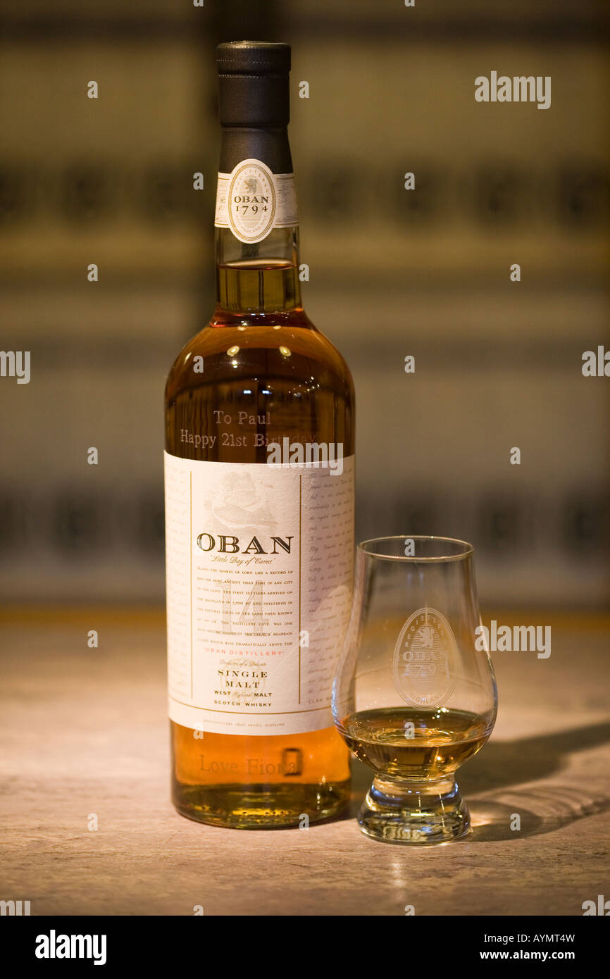 Oban Malt Scotch Whisky distillery in the Scottish west coast port of
