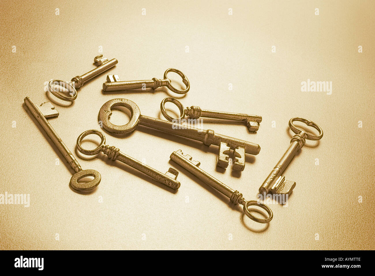 Skeleton Keys Stock Photo